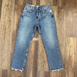 AGOLDE Riley Crop High Rise Straight Jeans – Size 28